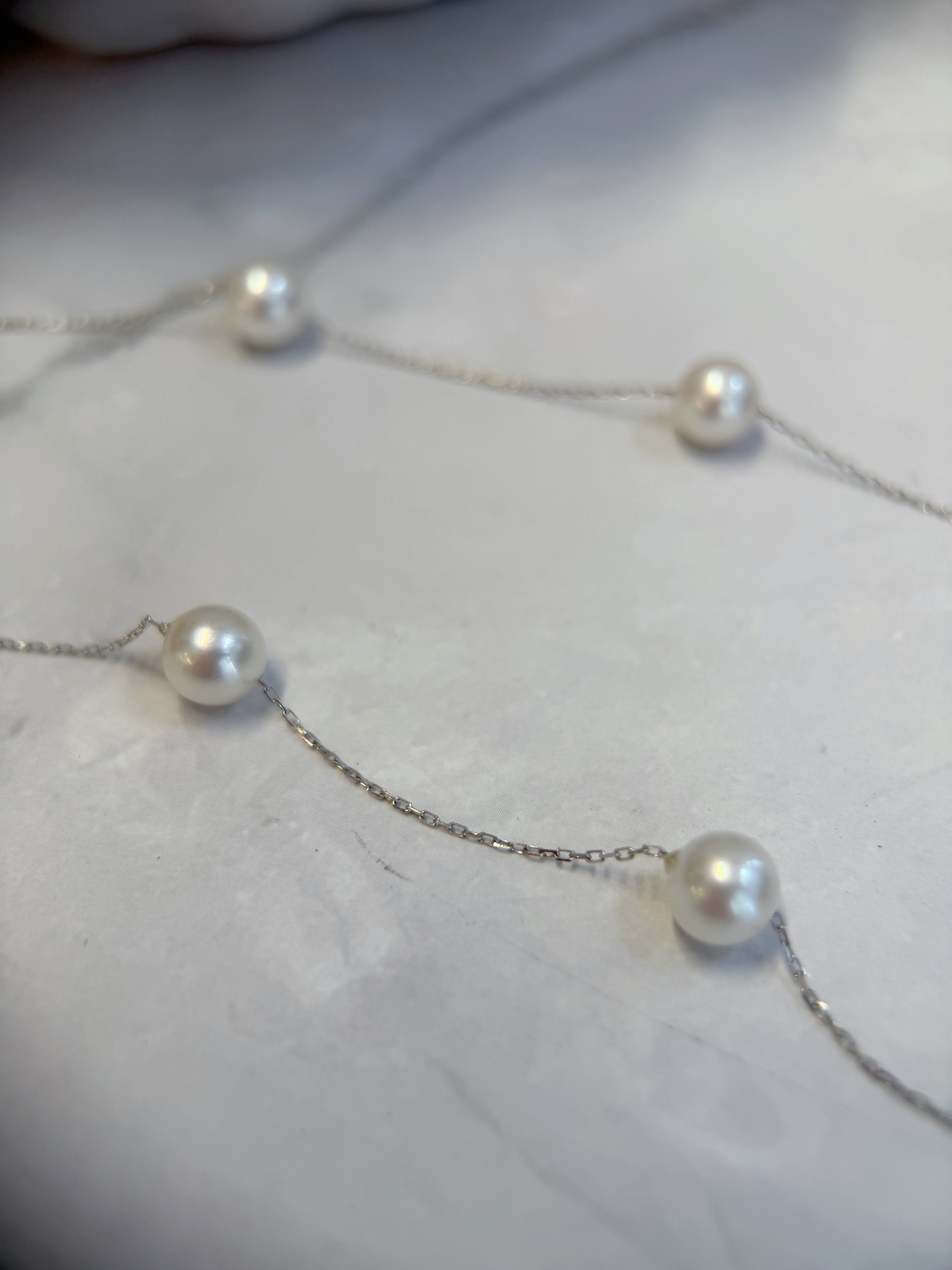Akoya Cultured Pearl Station Necklace