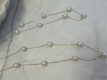 Akoya Cultured Pearl Station Necklace