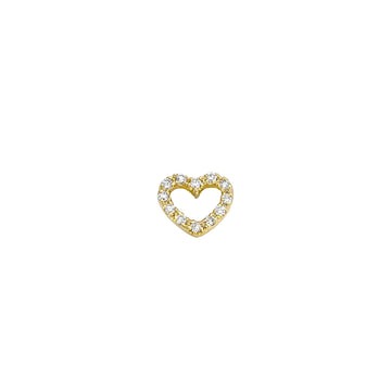 0.11 Carat Lab Grown Diamond Heart Stud Earrings