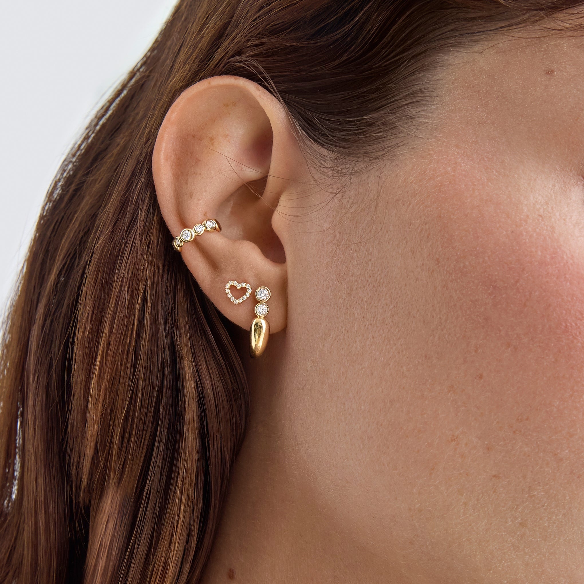 Bezel Set Lab-Grown Diamond Ear Cuff 0.22CT