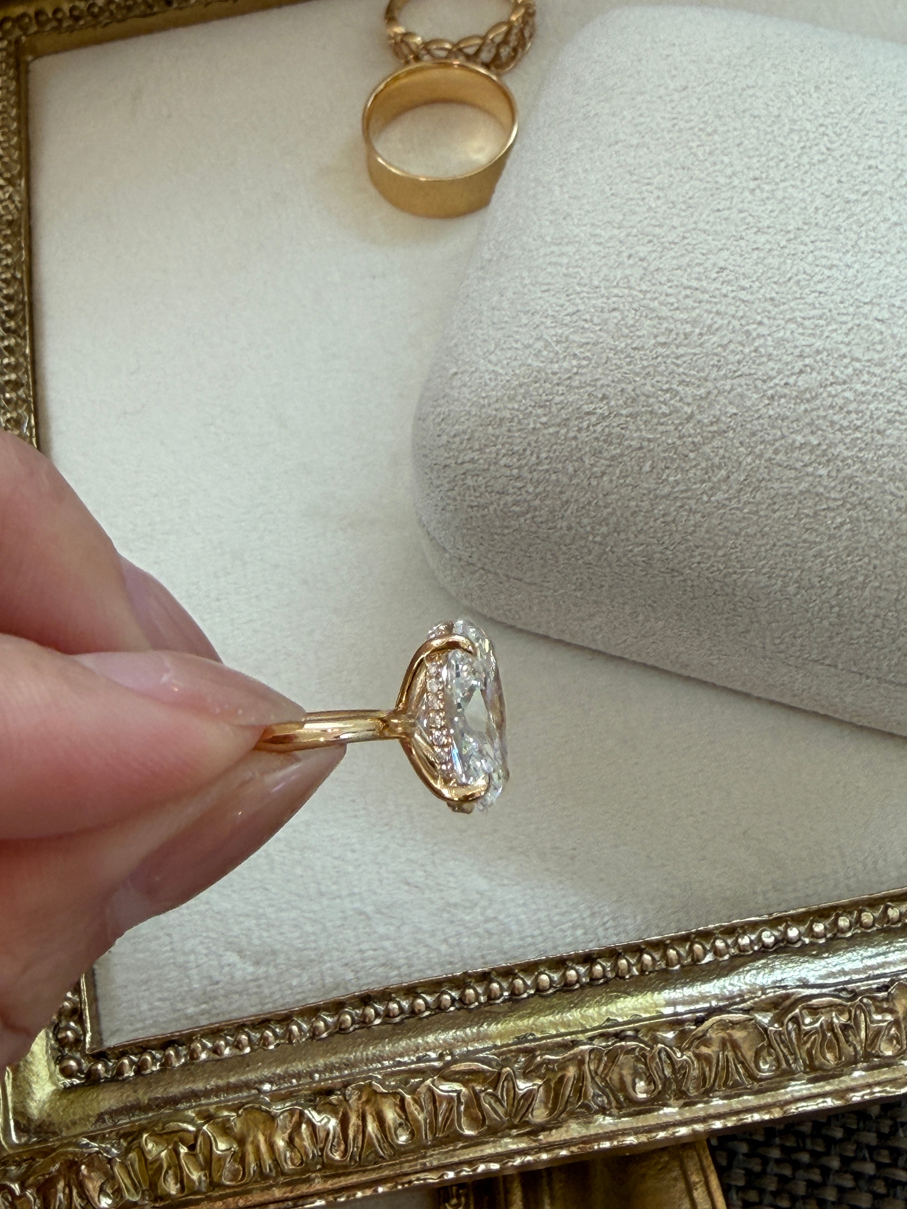 Oval Solitaire Diamond Ring 5CT