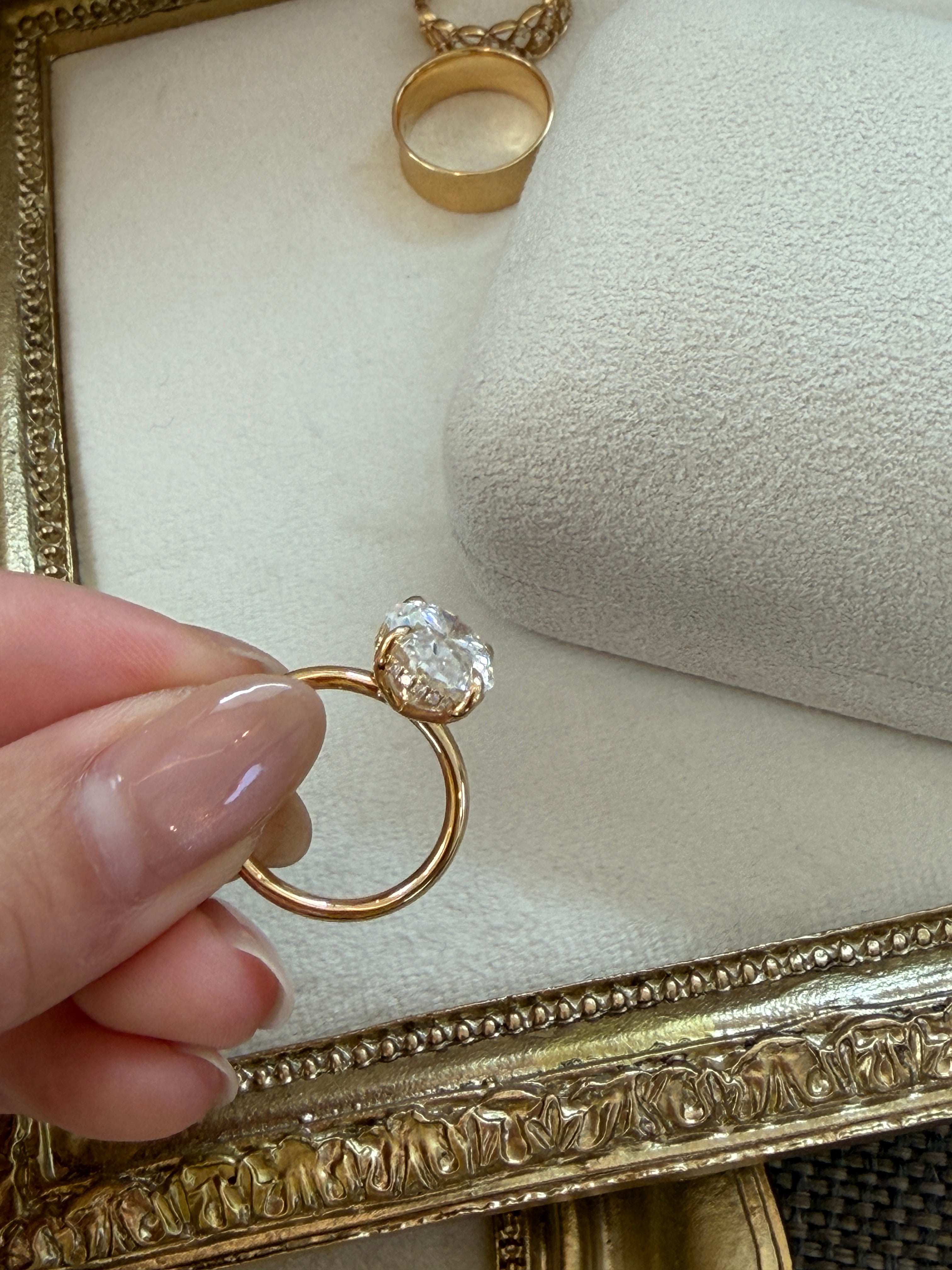 Oval Solitaire Diamond Ring 5CT