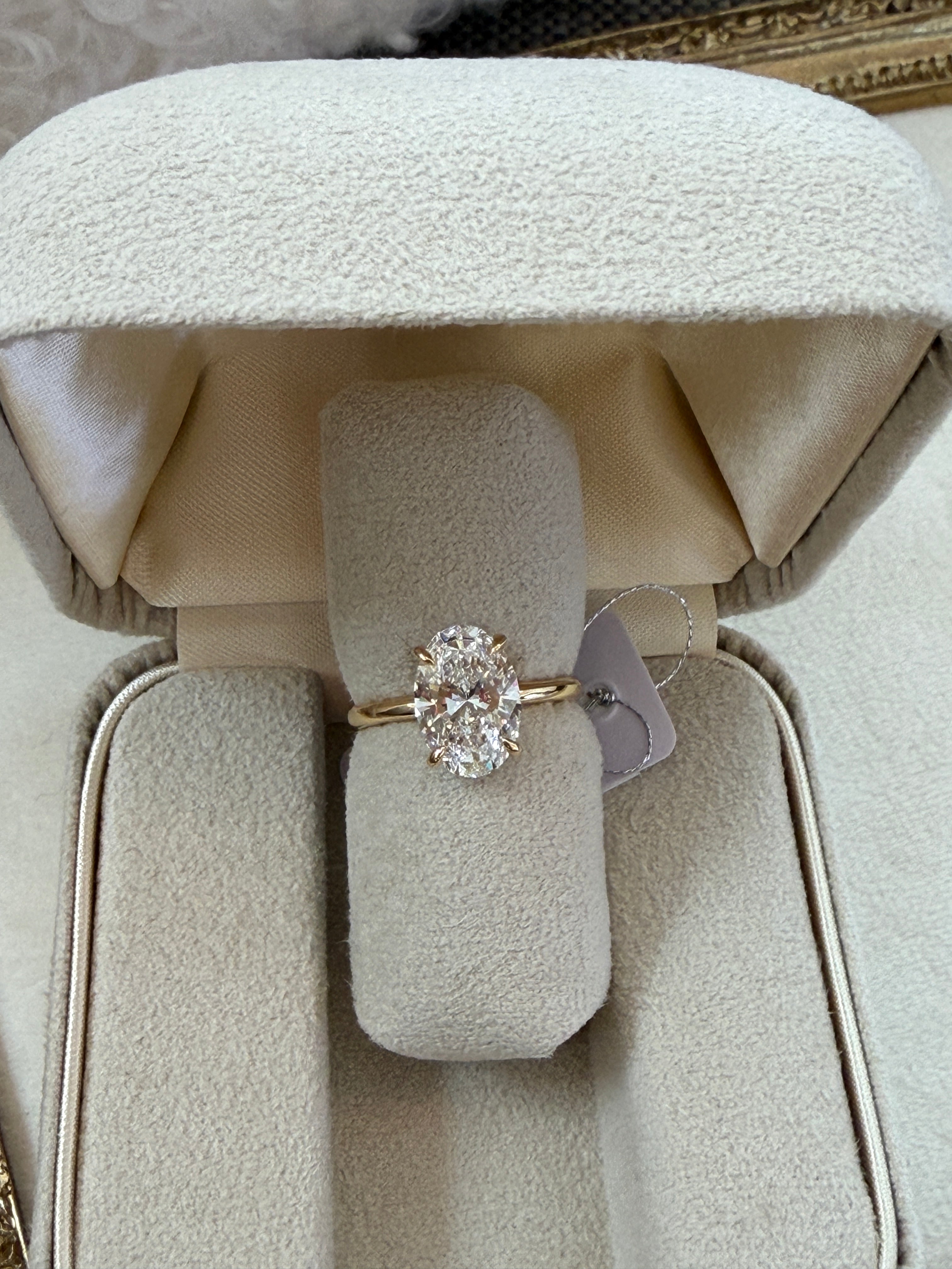 Oval Solitaire Diamond Ring 3CT