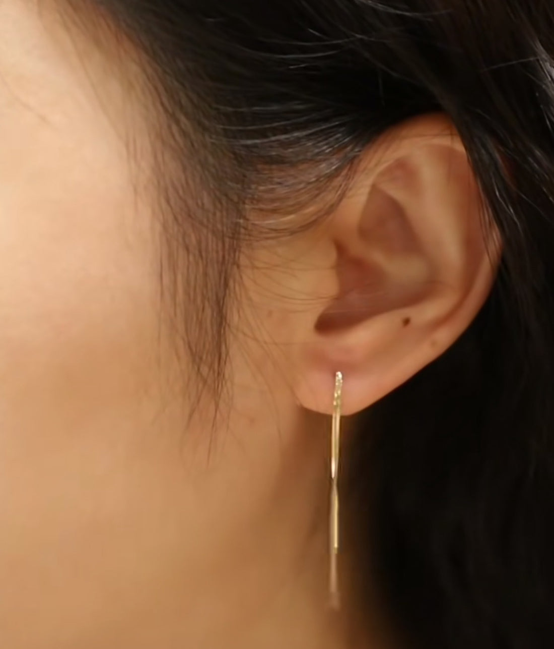 Snake Chain Earrings In 18K Yellow Gold