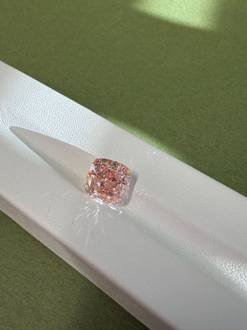 4.25 Carat Fancy Intense Pink Cushion Cut Lab-Grown Diamond | IGI Certified