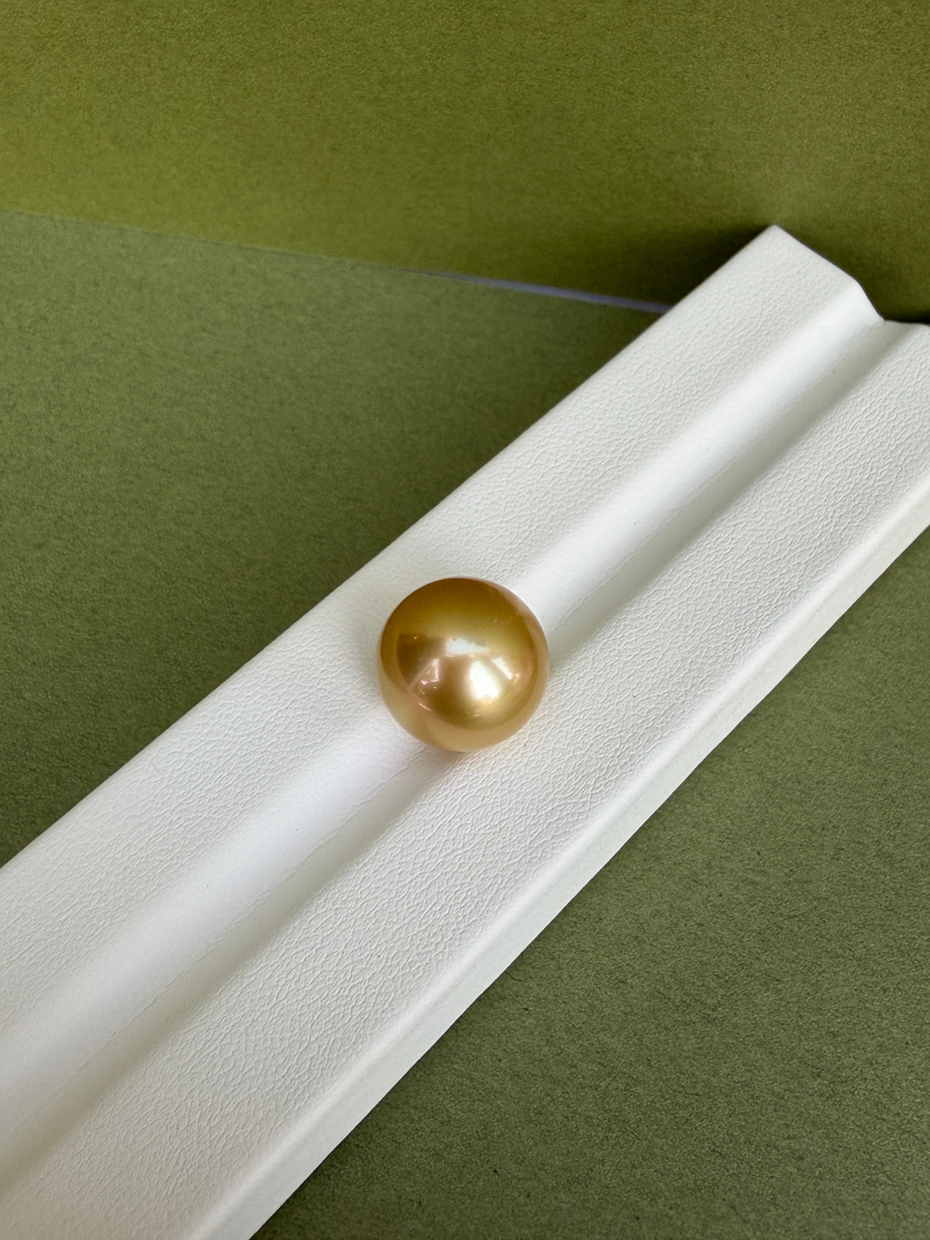 Certified 13.2mm Golden South Sea Pearl