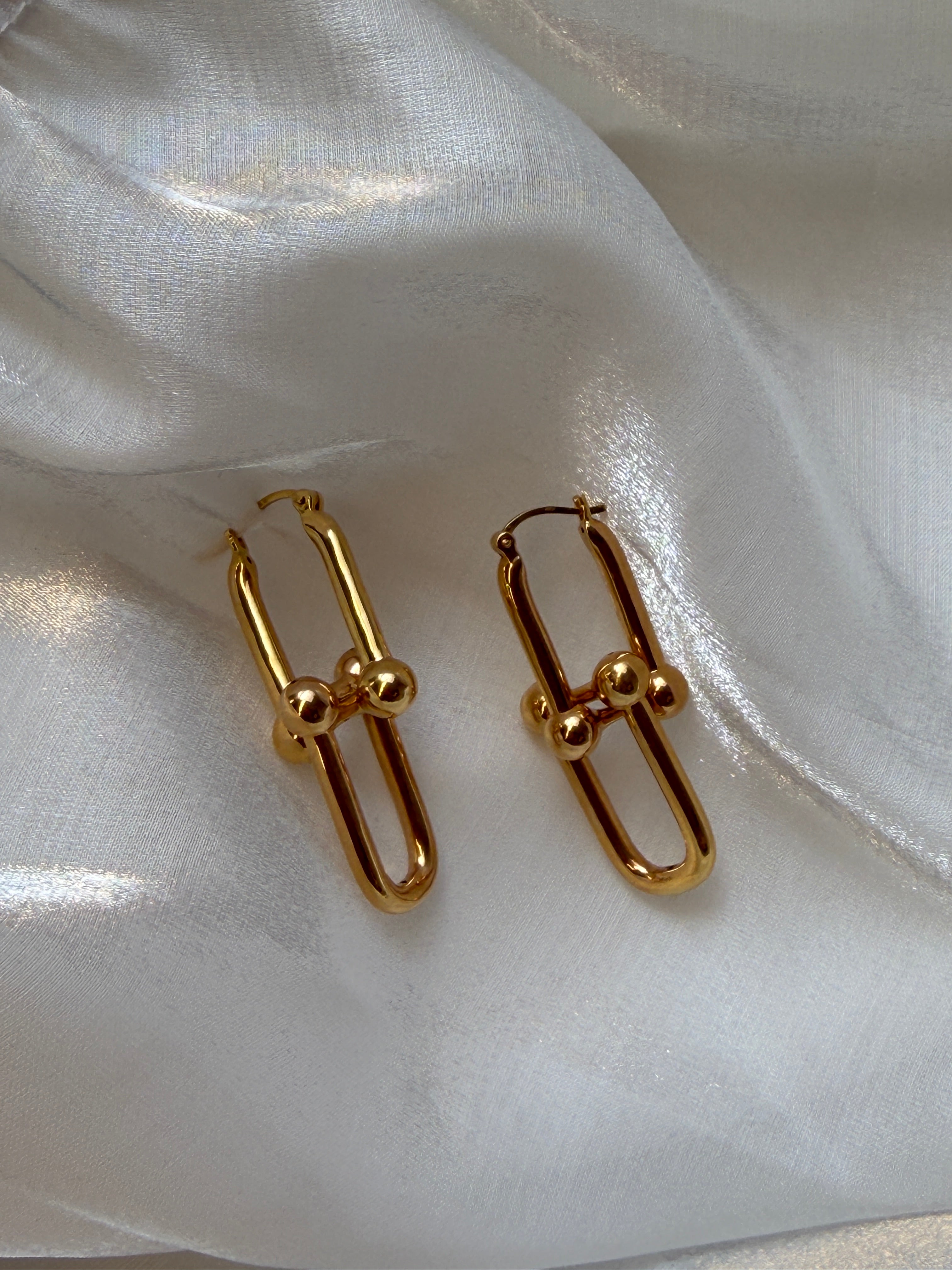 18K Yellow Gold Two-way Earrings