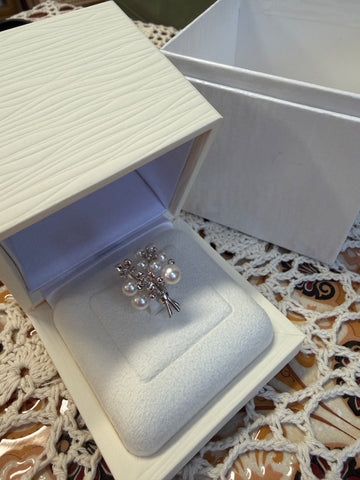 MIKIMOTO Akoya Cultured Pearl Bouquet Brooch