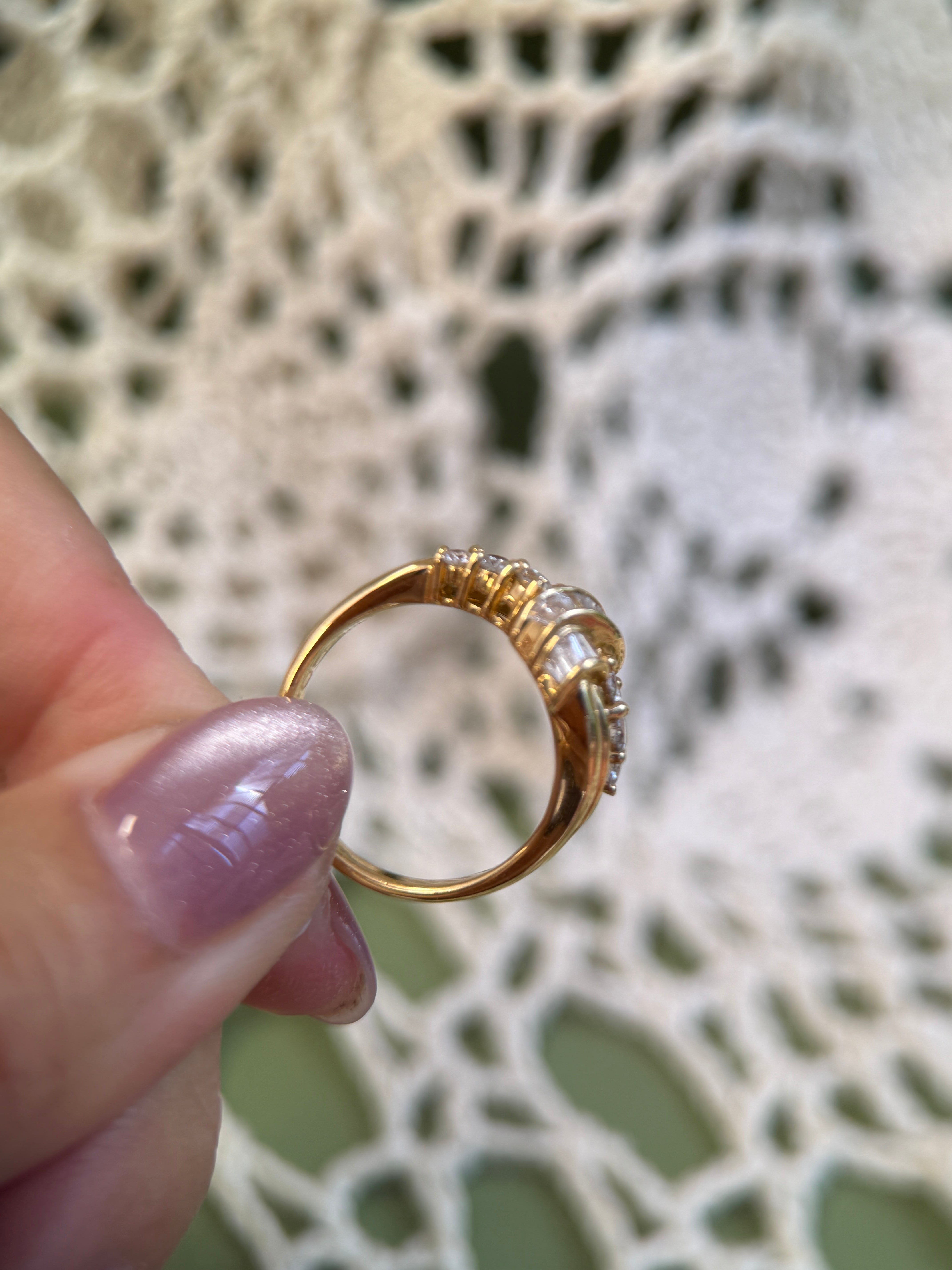 0.66ct natural Diamond k18 ，US6.25