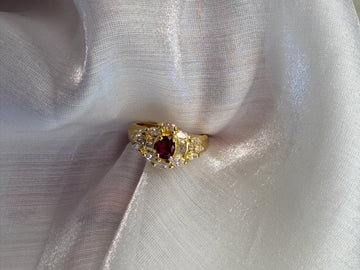 0.6CT Ruby Ring in K18 Gold