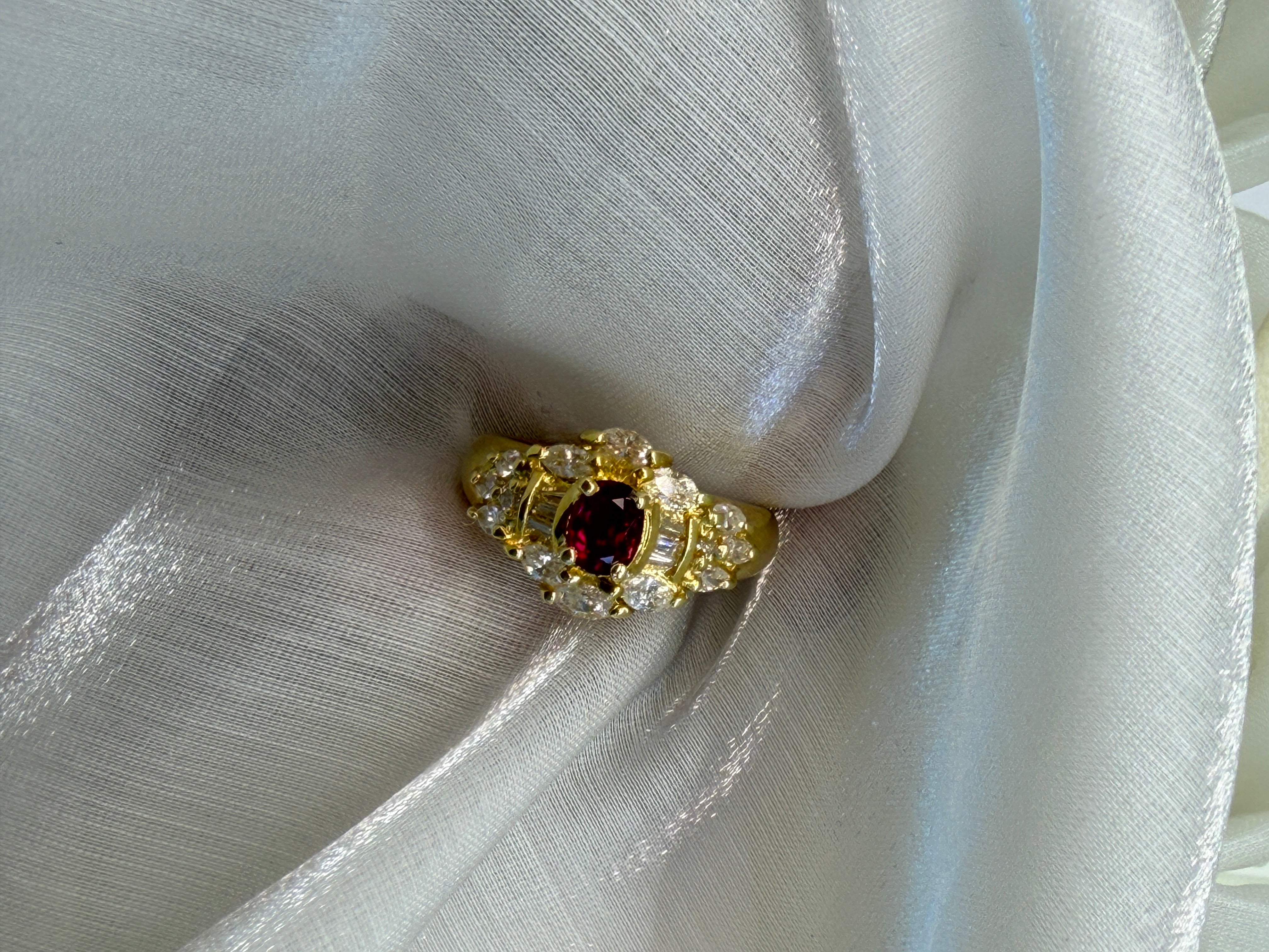0.6CT Ruby Ring in K18 Gold