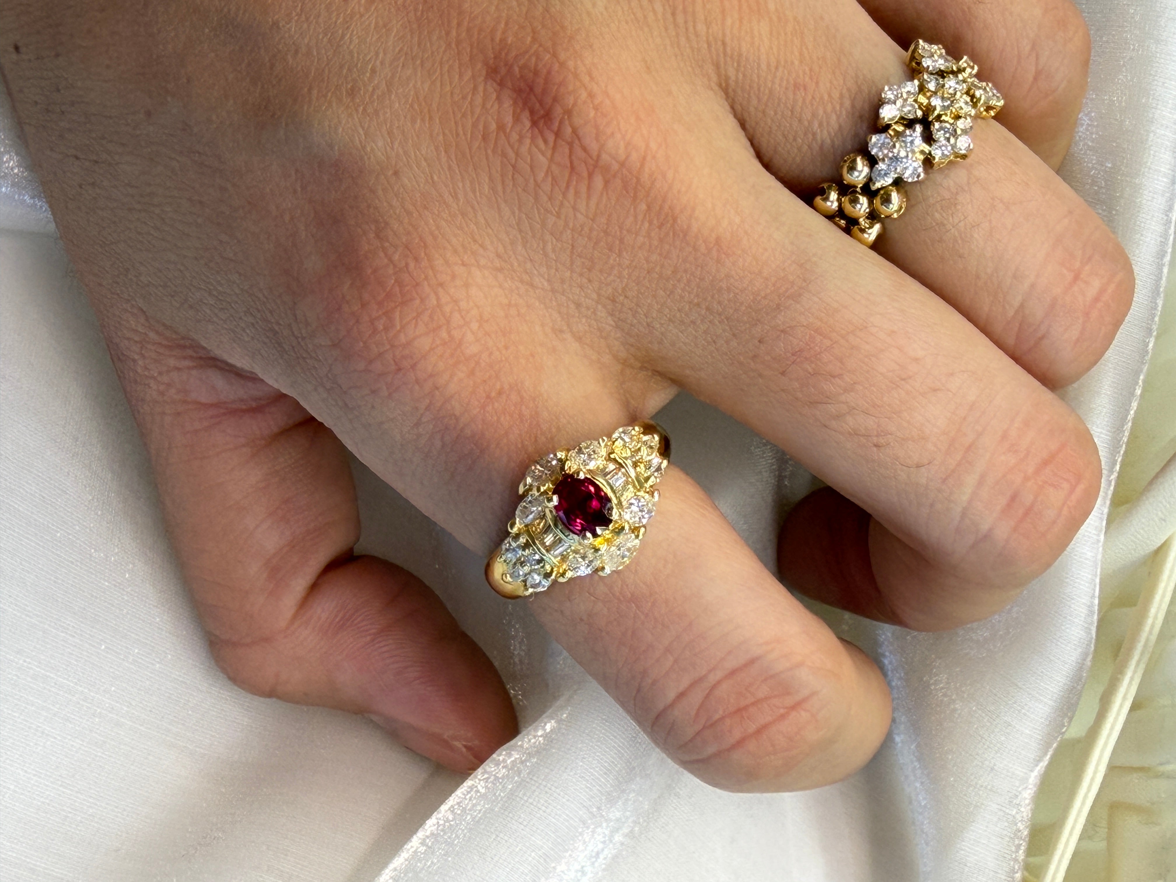 0.6CT Ruby Ring in K18 Gold