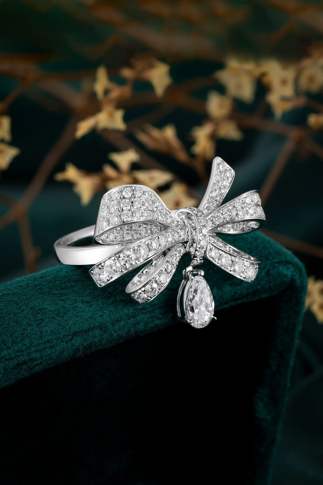 Pavé Diamond Bow Statement Ring 1.69CT