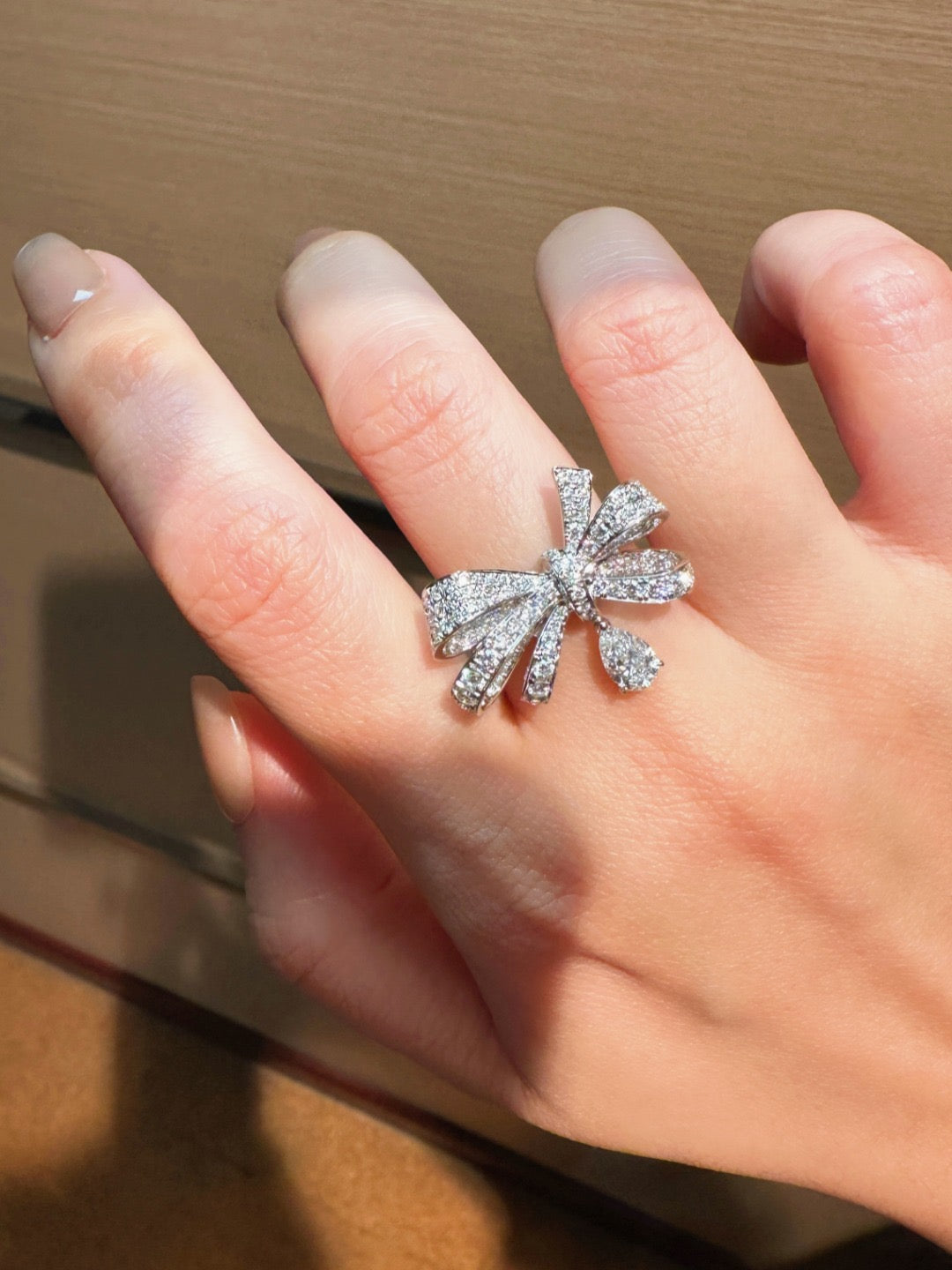Pavé Diamond Bow Statement Ring 1.69CT