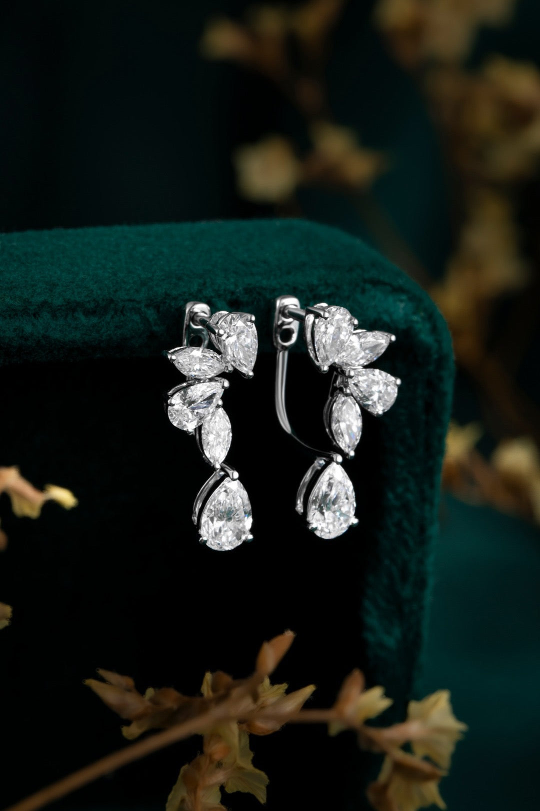 Reversible Pear-shaped Lab-Grown Diamond Studs 1ct