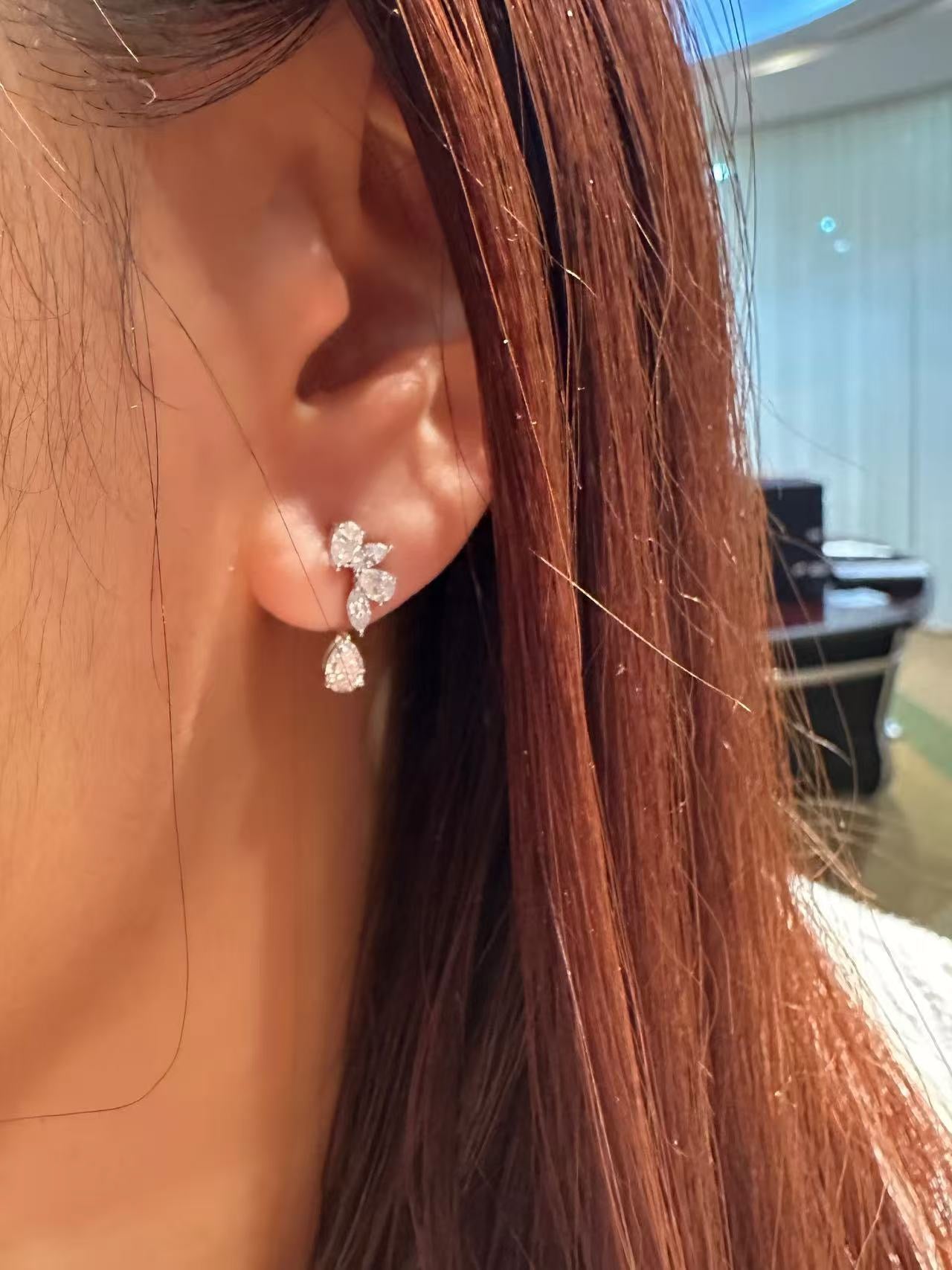 Reversible Pear-shaped Lab-Grown Diamond Studs 1ct