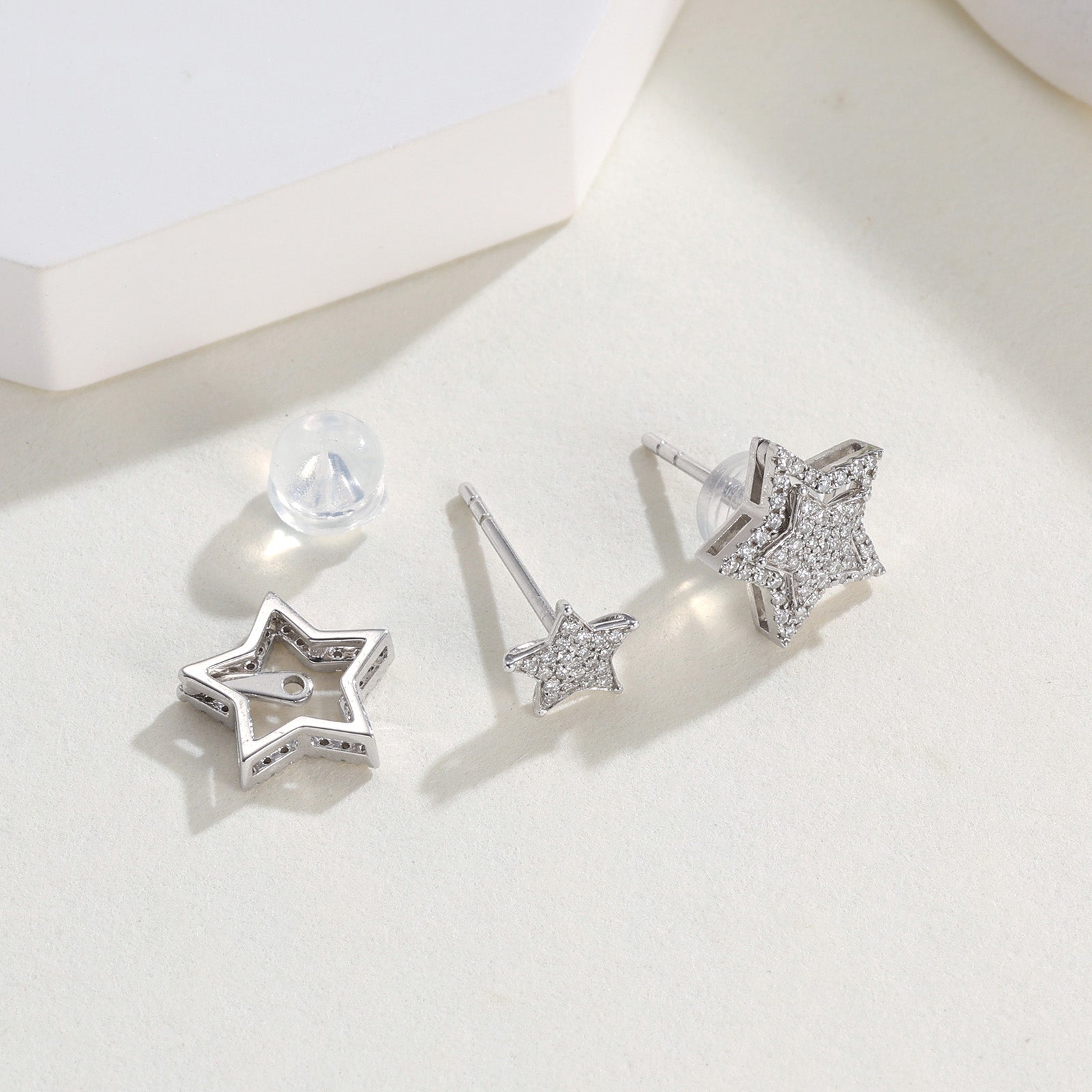 ⭐️0.3ct Natural Diamond Star Stud Earrings
