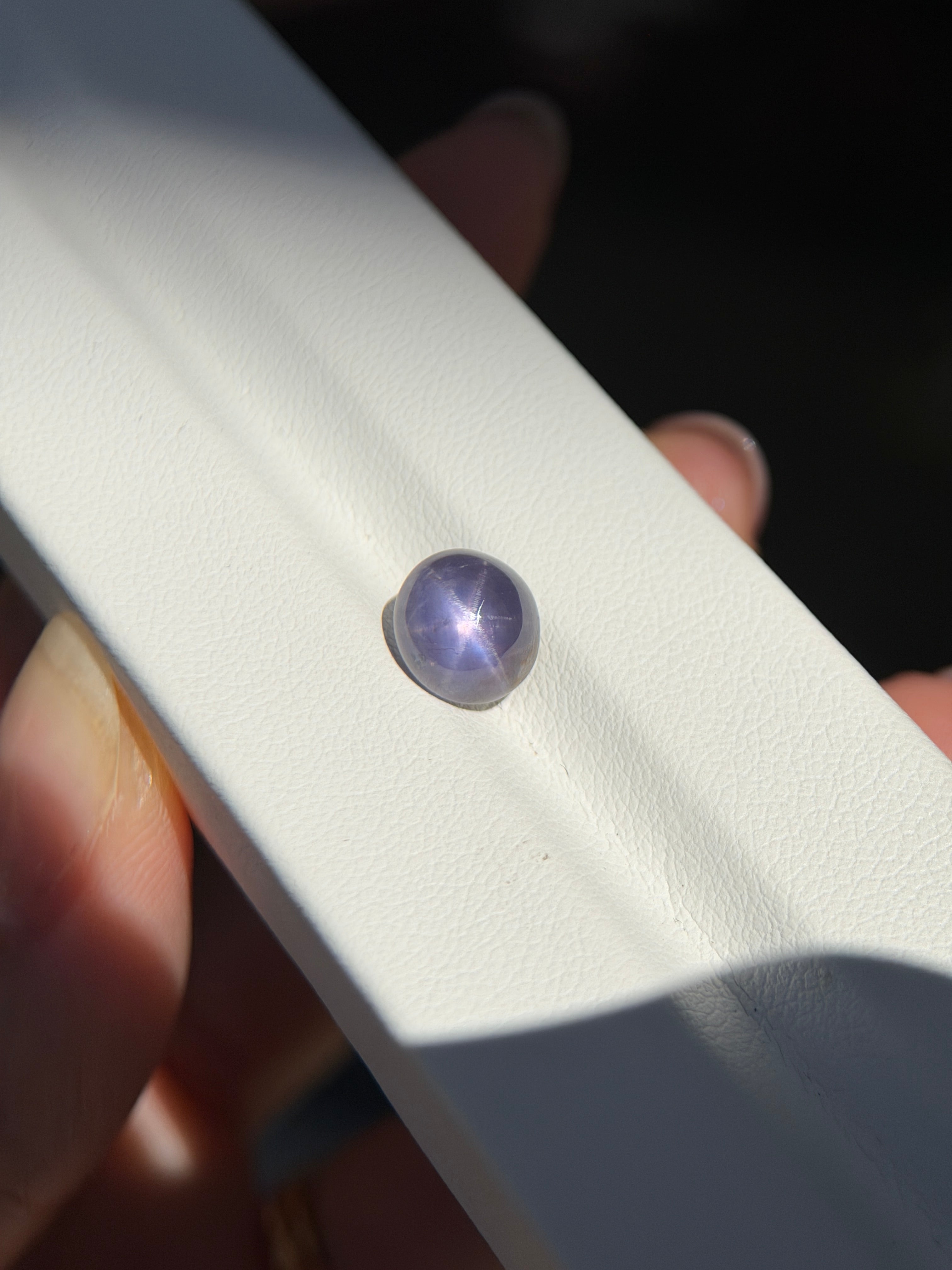 Natural Purple Star Sapphire Pair | Oval Cabochon Gemstones (Unheated Untreated)