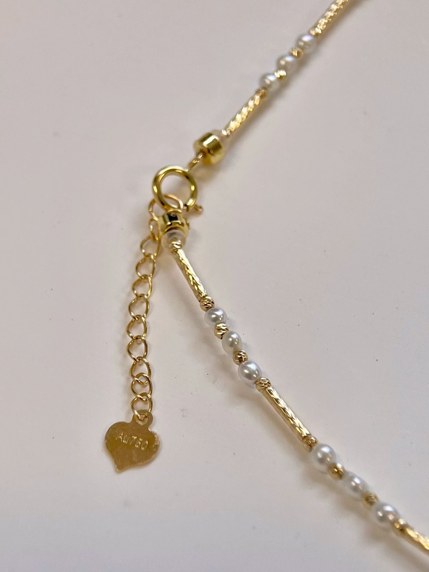 3mm Keshi Akoya Pearl Beaded Necklace K18