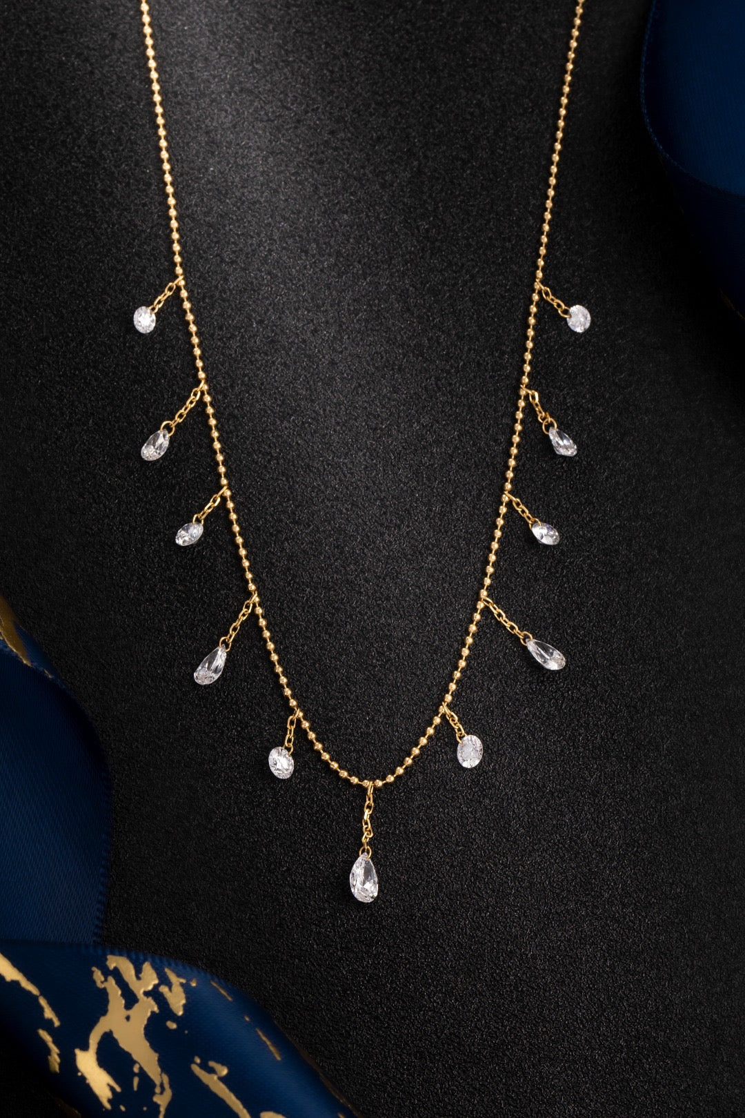 Dainty Diamond Station Necklace 1.64CT