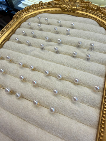5-5.5mm Akoya Earrings in 18k Y/W Gold