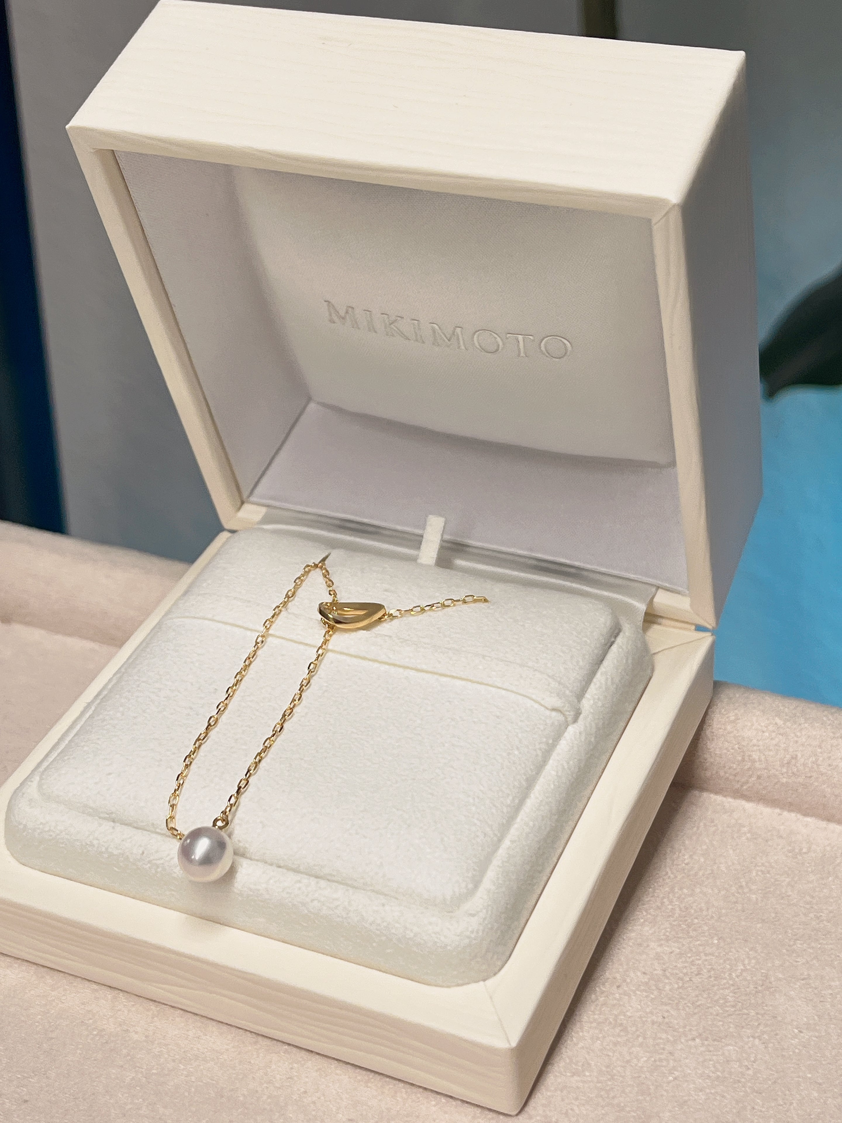 Mikimoto Akoya Cultured Pearl Drop Pendant in Yellow Gold
