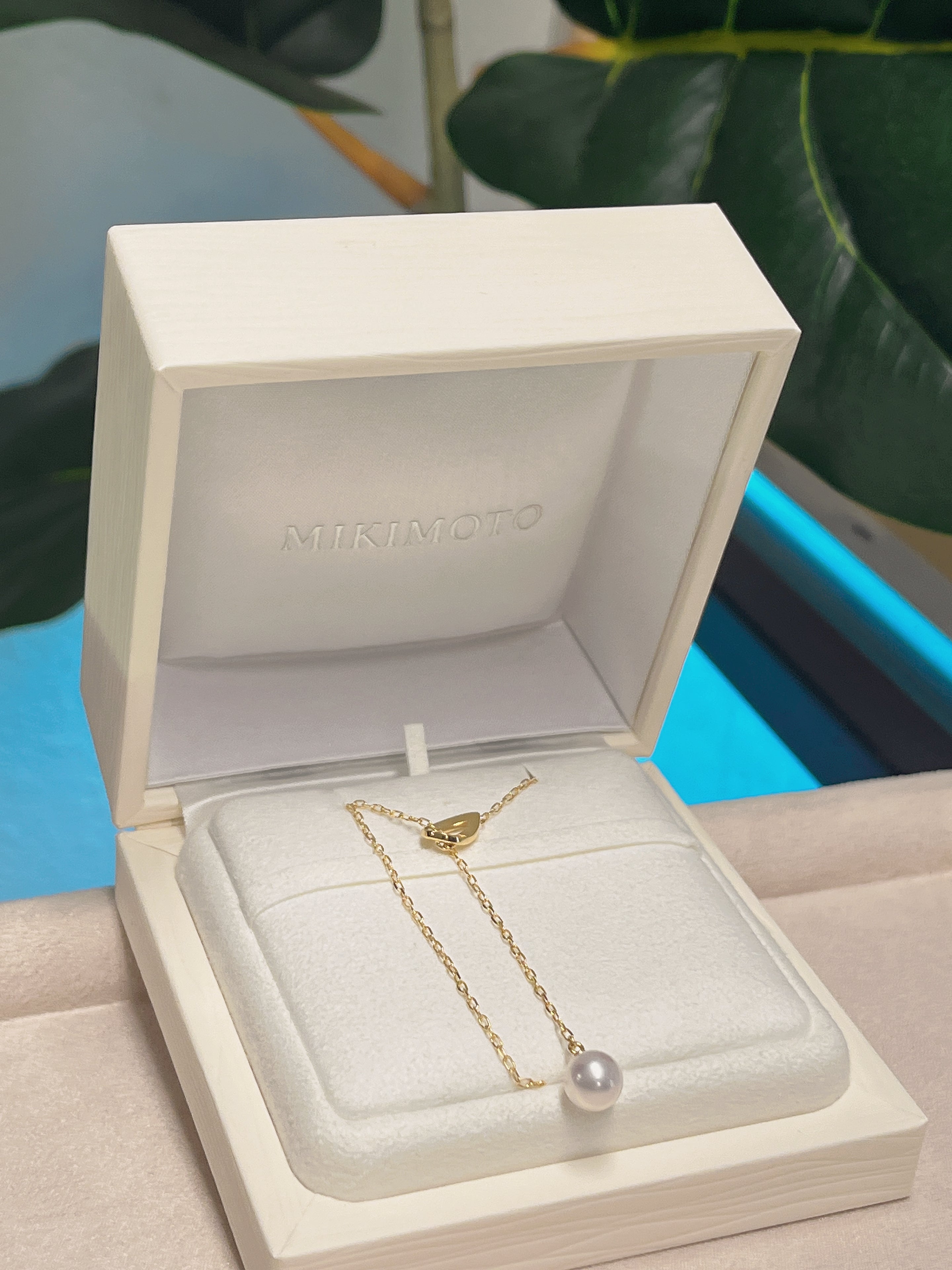 Mikimoto Akoya Cultured Pearl Drop Pendant in Yellow Gold