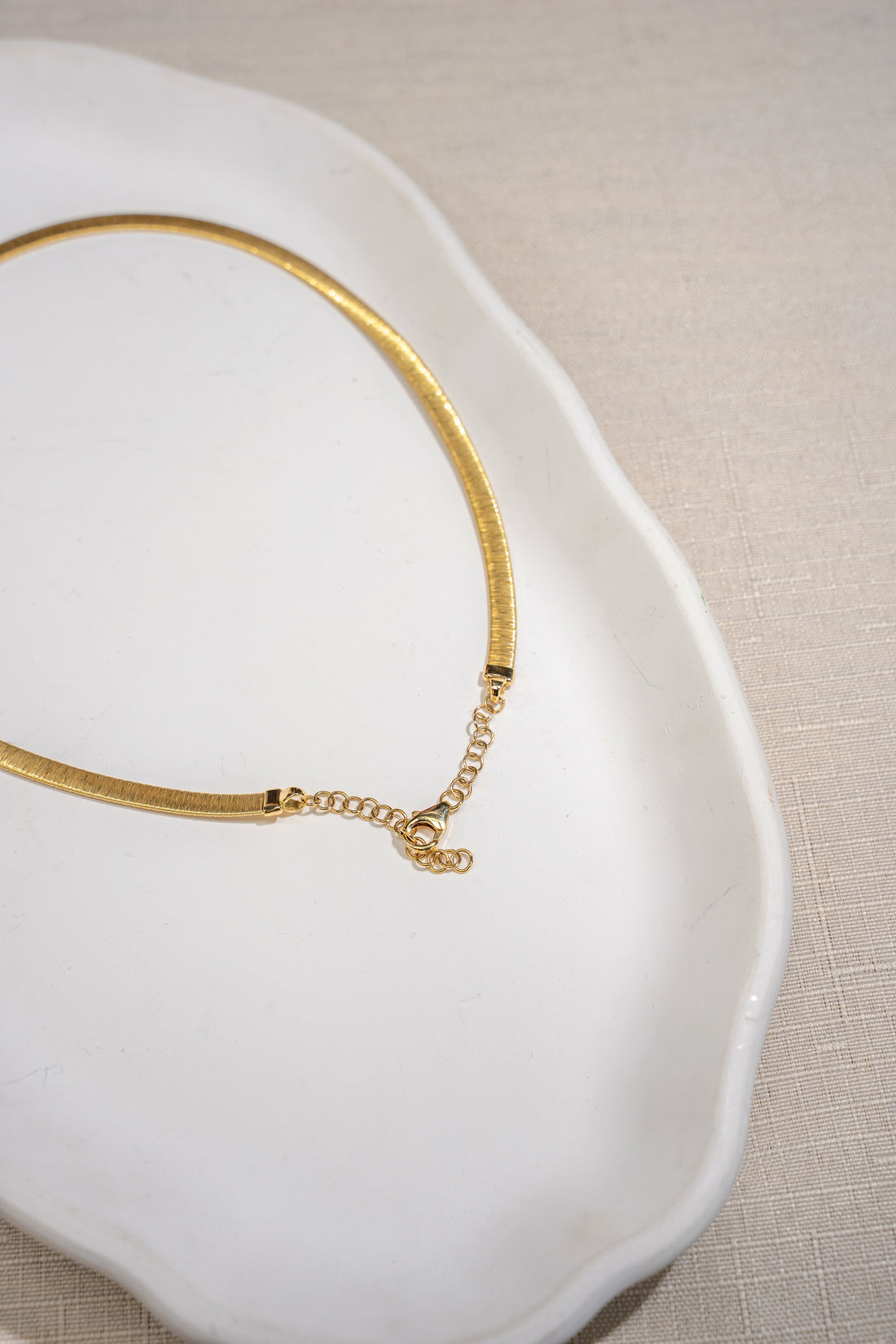 K18 Yellow Gold Italian Brushed Finish 5mm Wide 0.19ct Diamond Flexible Flat Chain Necklace