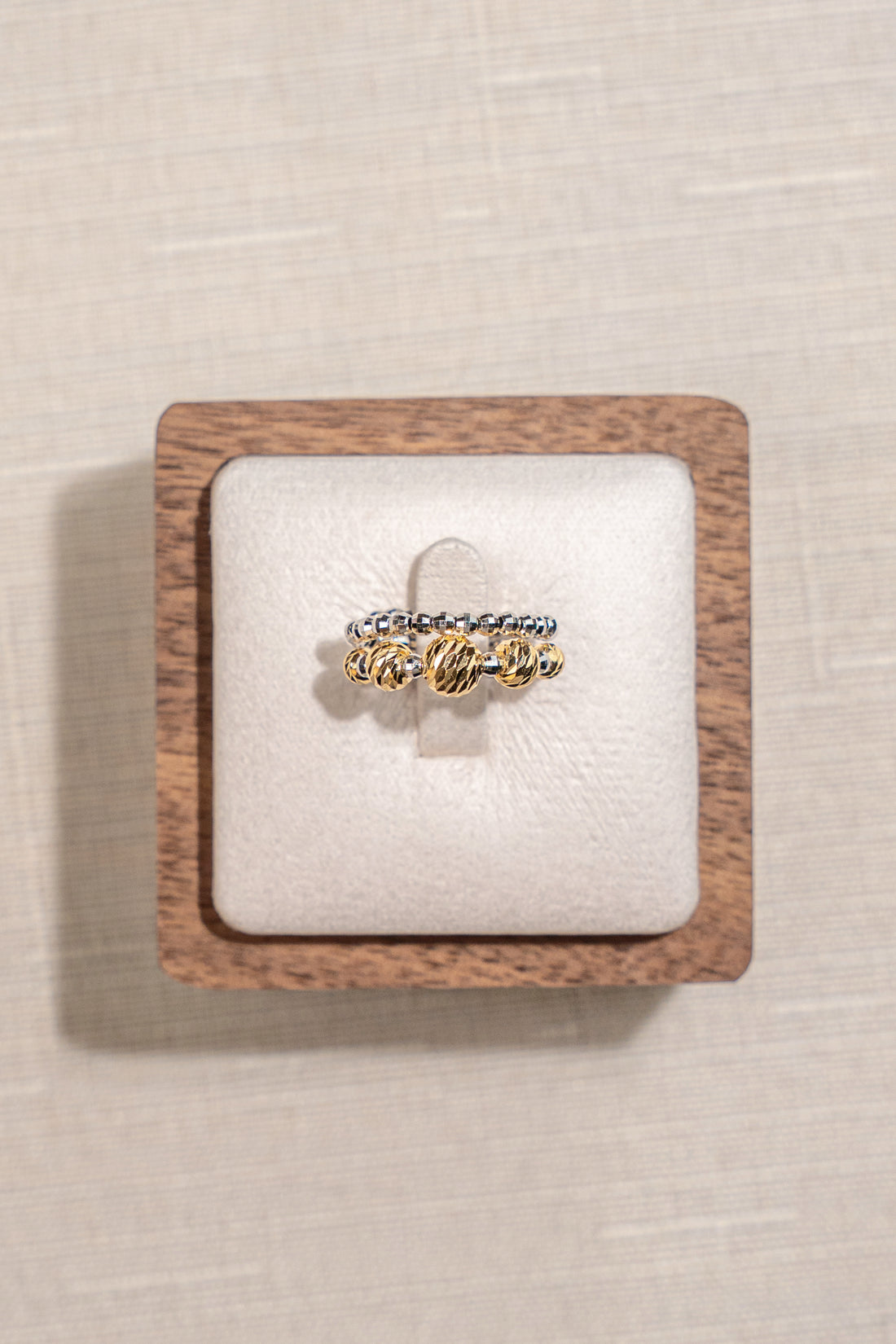 5+4+3mm Beads Spring Ring