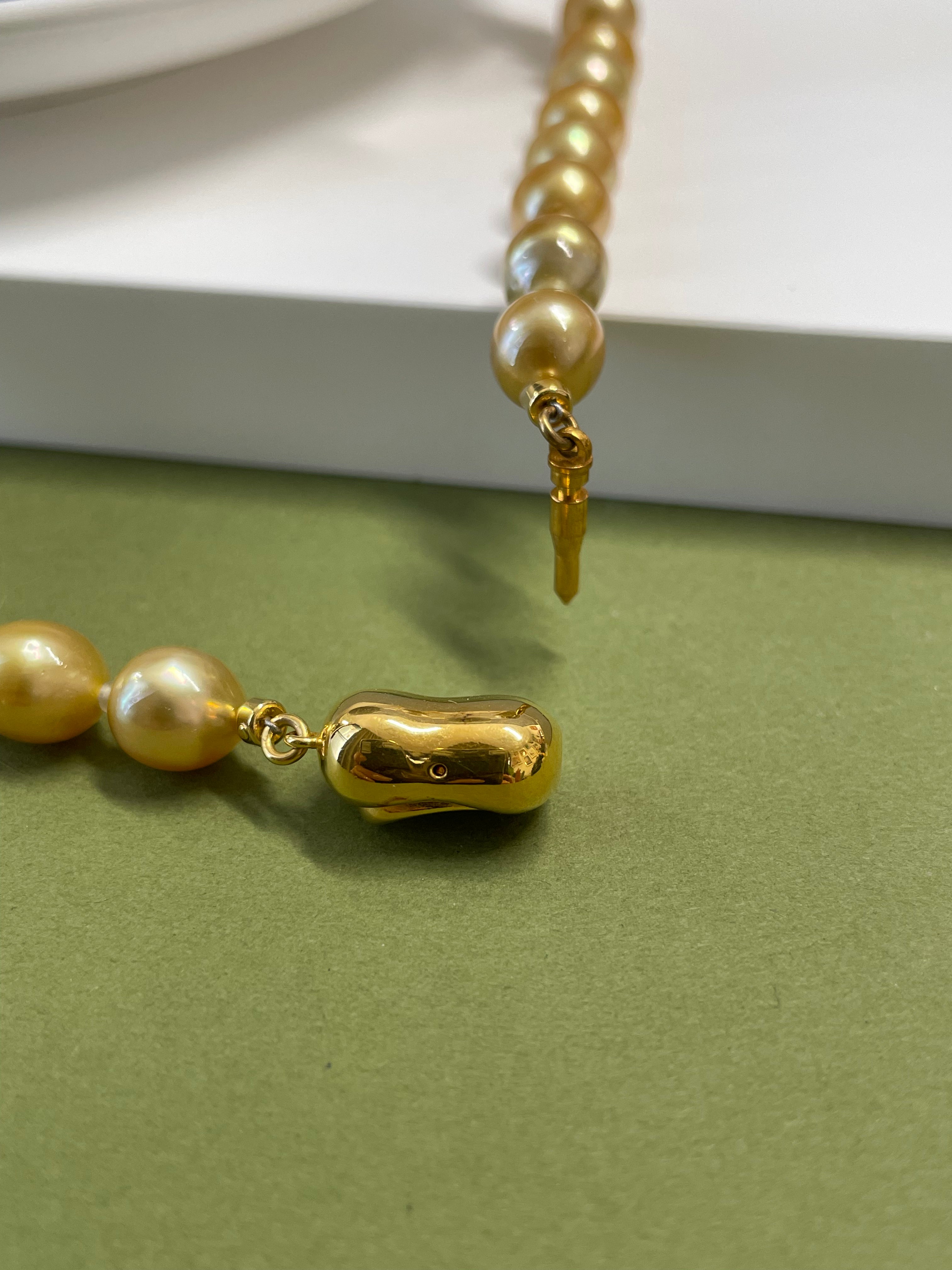 8–12mm Golden South Sea Pearl Necklace