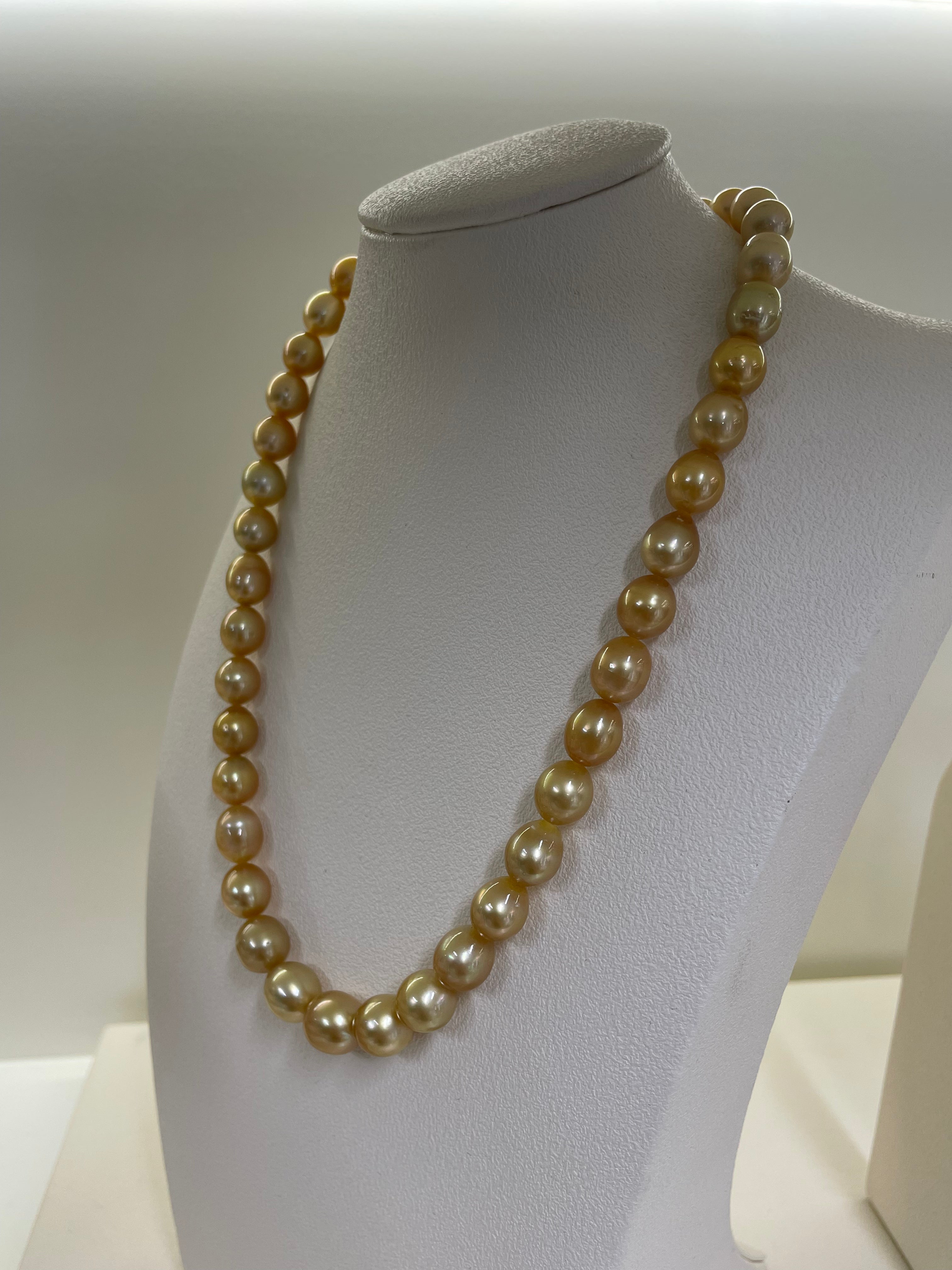 8–12mm Golden South Sea Pearl Necklace