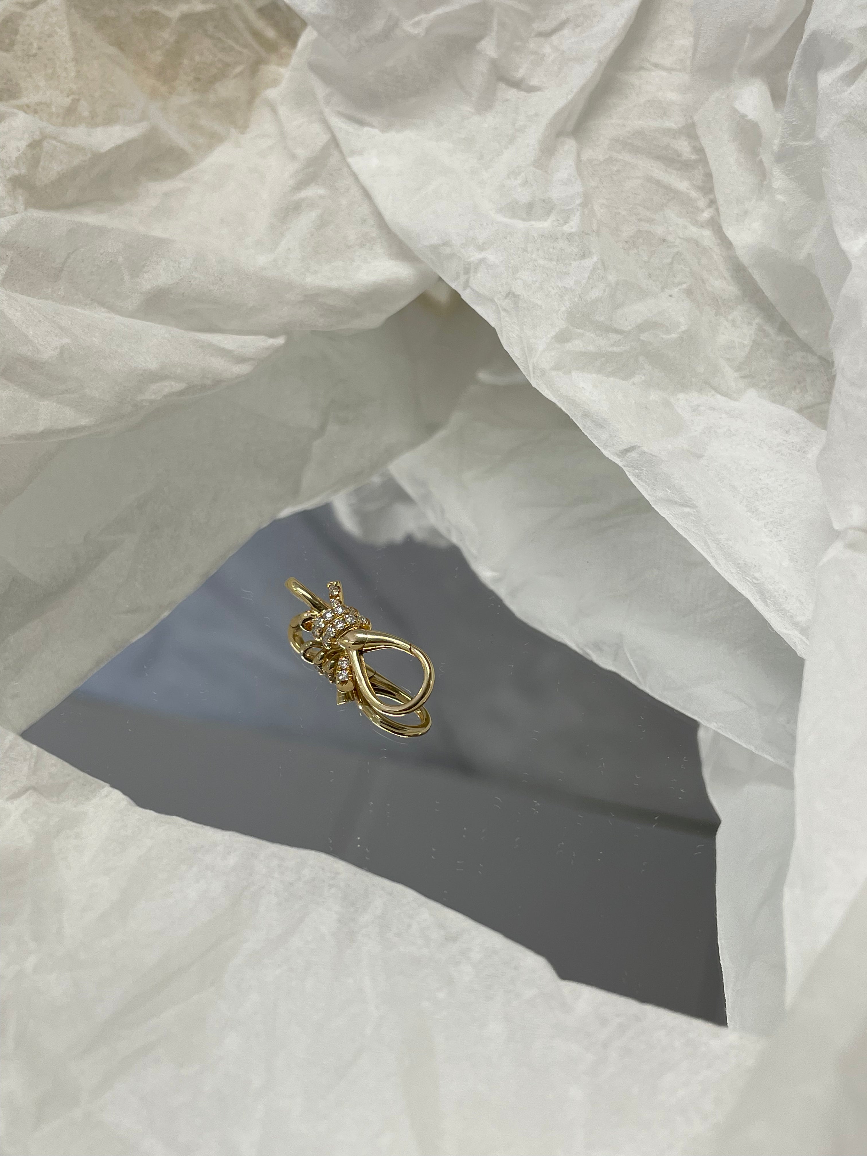 ⭐️Knot‑Style Natural Diamond Multi‑Use Trigger Clasp in 18k