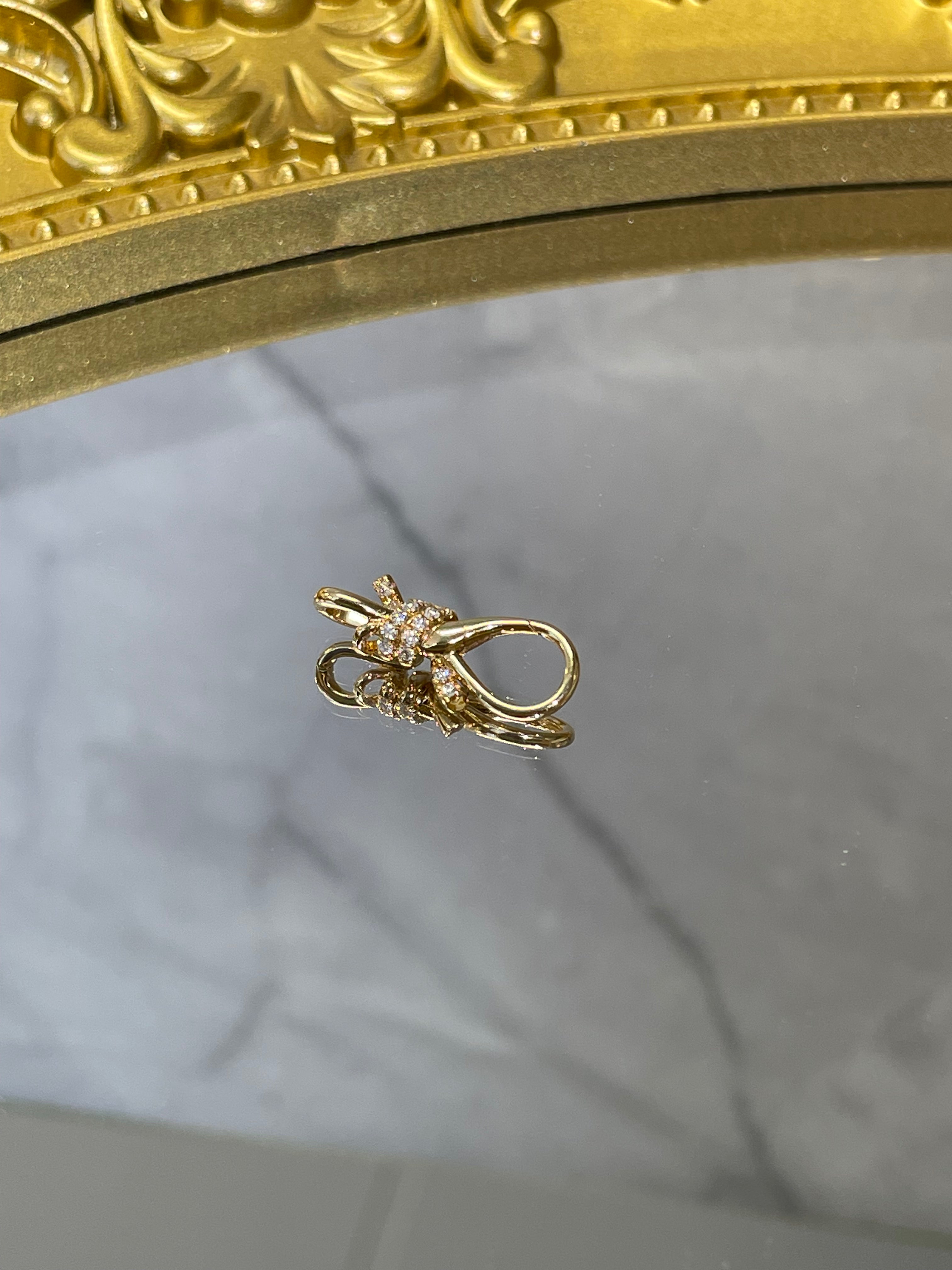 ⭐️Knot‑Style Natural Diamond Multi‑Use Trigger Clasp in 18k