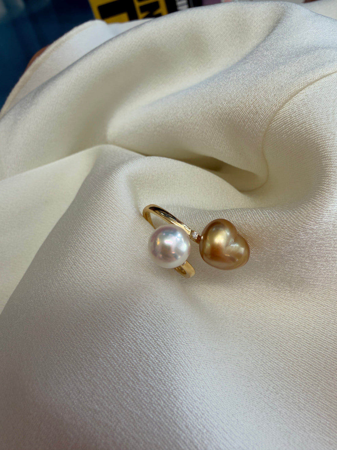 12mm Golden South Sea Cultured Pearl Ring