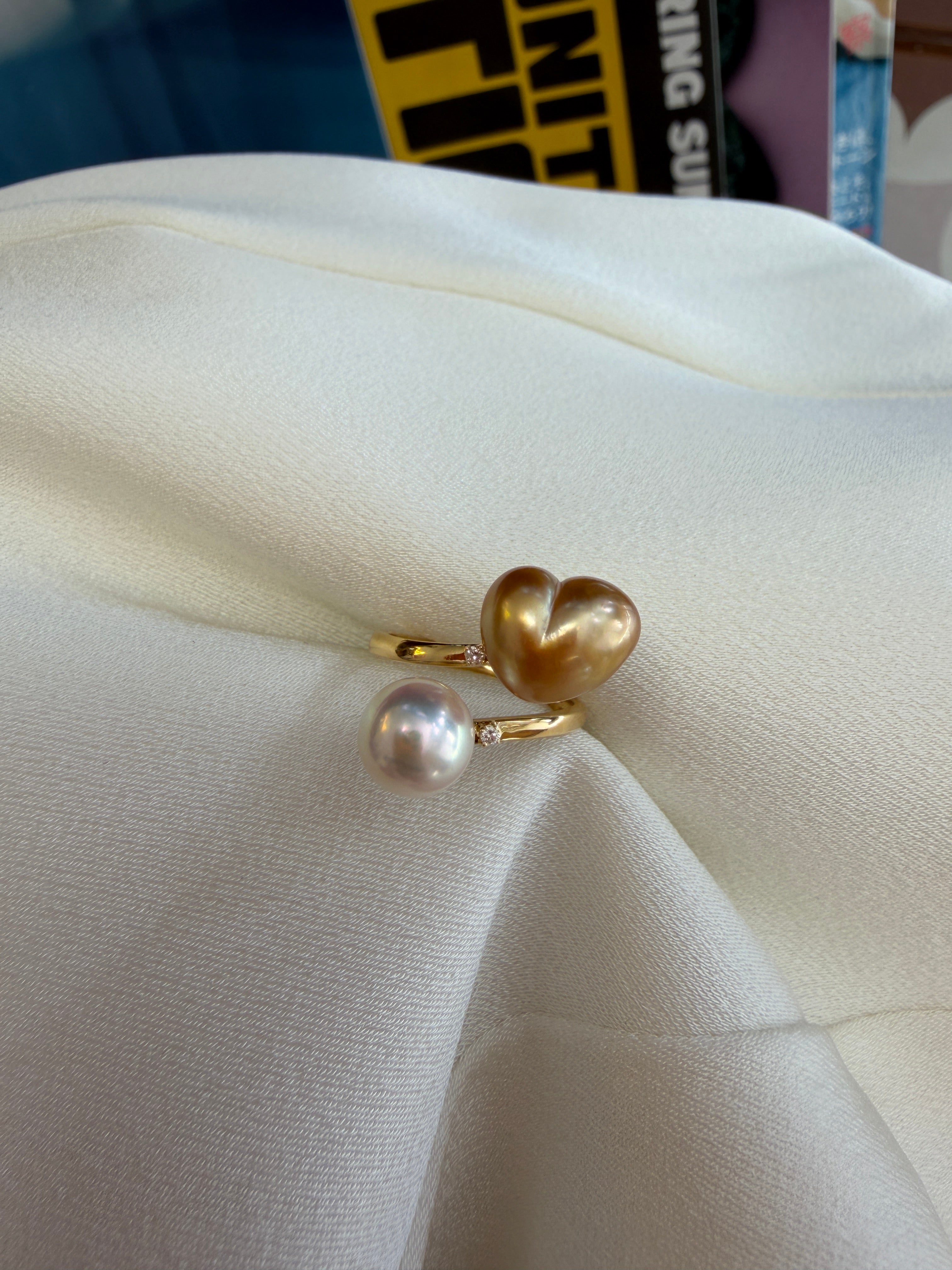12mm Golden South Sea Cultured Pearl Ring