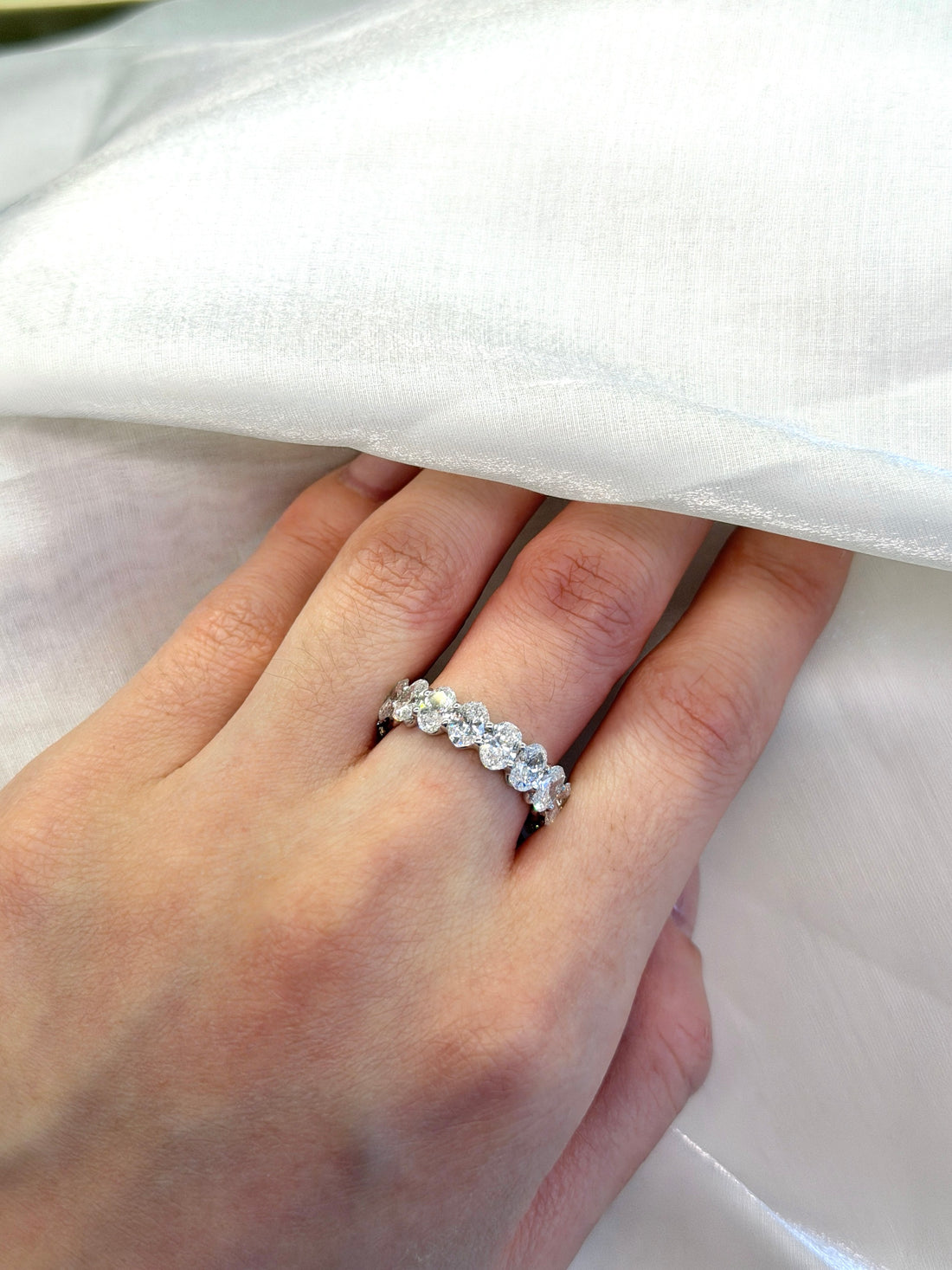 Oval Diamond Eternity Band  5.14CT