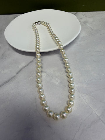 Certified 7.5-8mm Koshimono Akoya Pearl Strand Necklace
