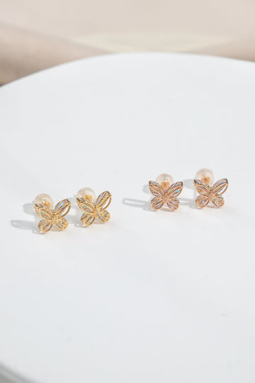 Laser Butterfly Stud Earrings
