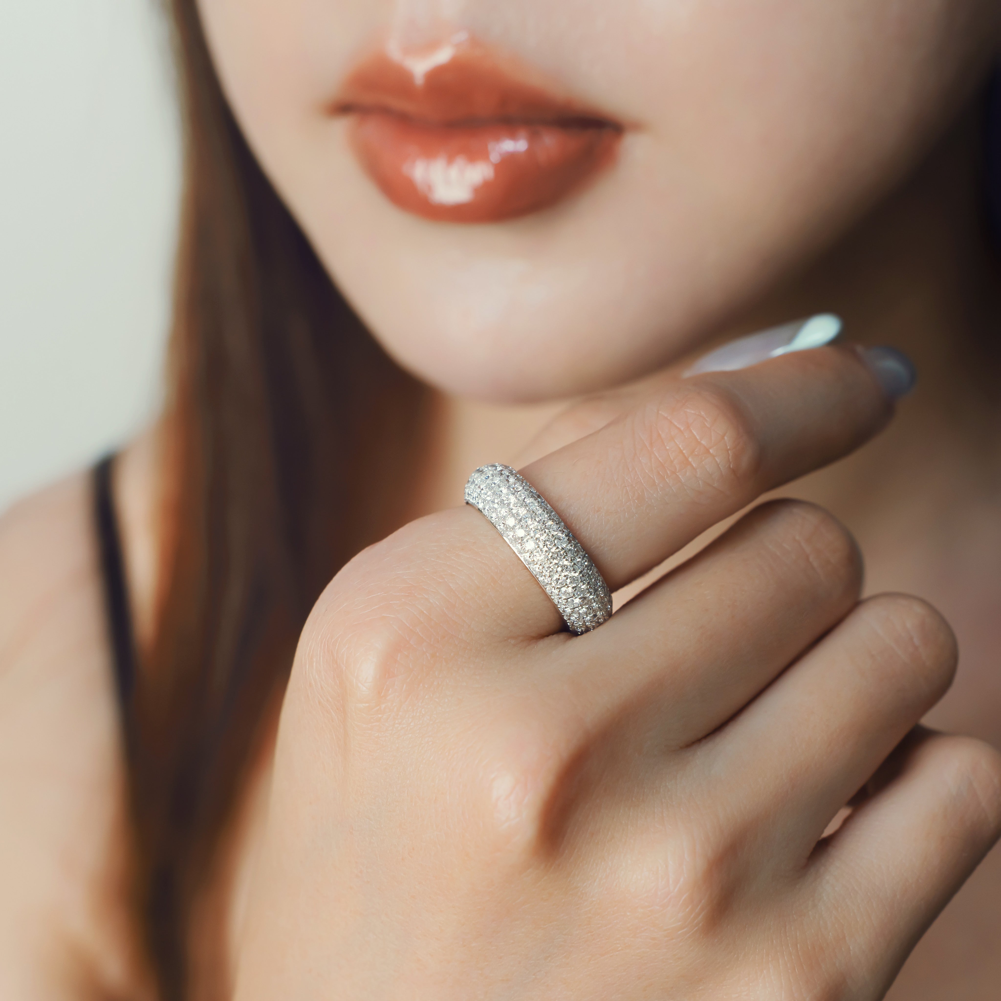 Pavé Set Lab-Grown Diamond Eternity Band