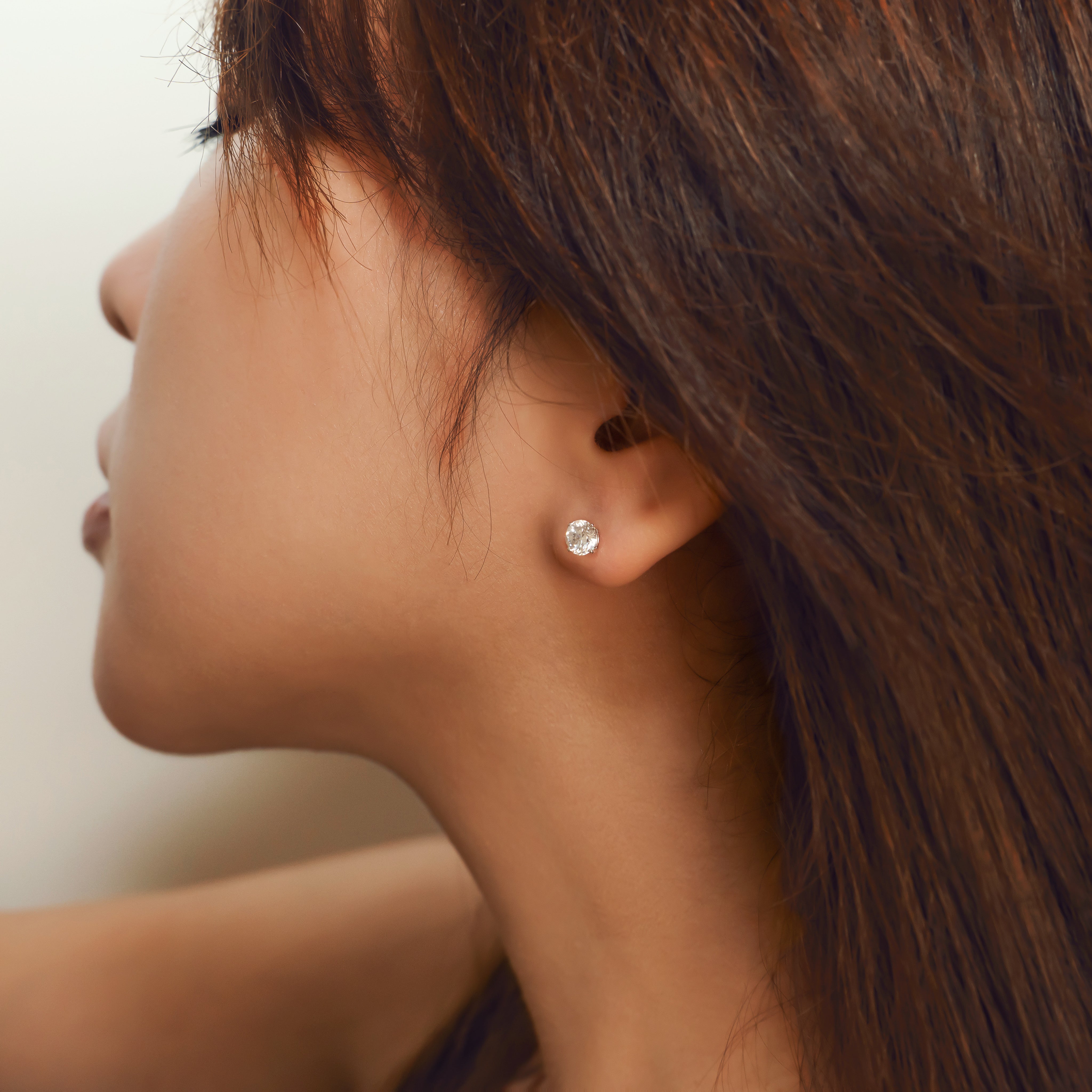 10K Gold Round Lab-Grown Diamond Stud Earrings