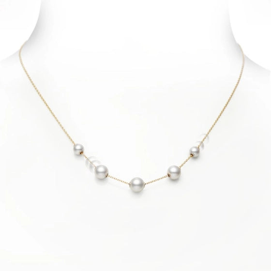 Mikimoto Pearls in Motion Akoya Cultured Pearl Pedant in 18K Yellow Gold