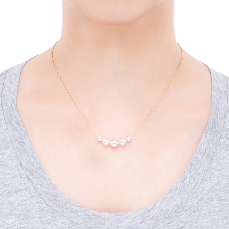 Mikimoto Pearls in Motion Akoya Cultured Pearl Pedant in 18K Yellow Gold